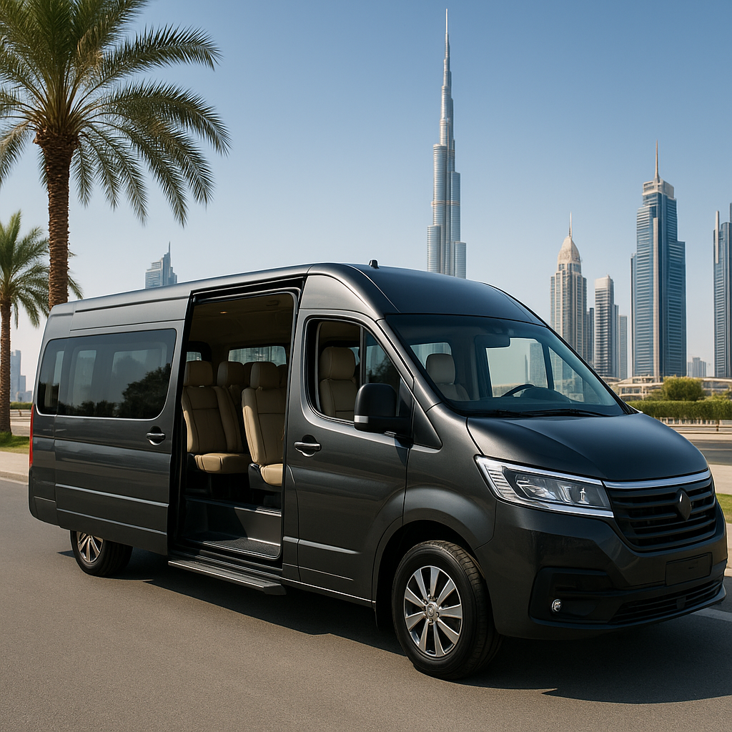 14-Seater Luxury Van Rental in Dubai 14-seater van rental with driver in dubai