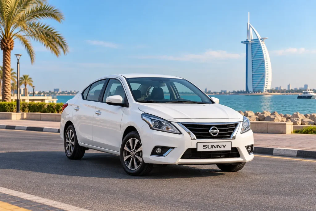 Nissan Sunny by Dubai Waterfront