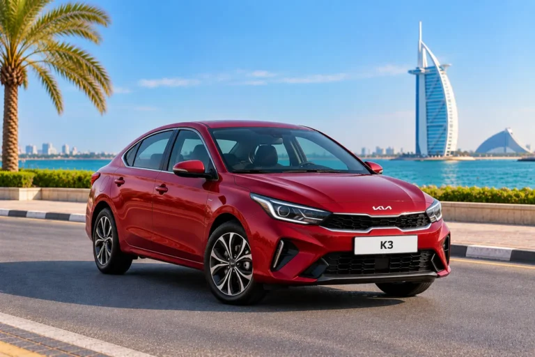 Red Kia K3 by Burj Al Arab