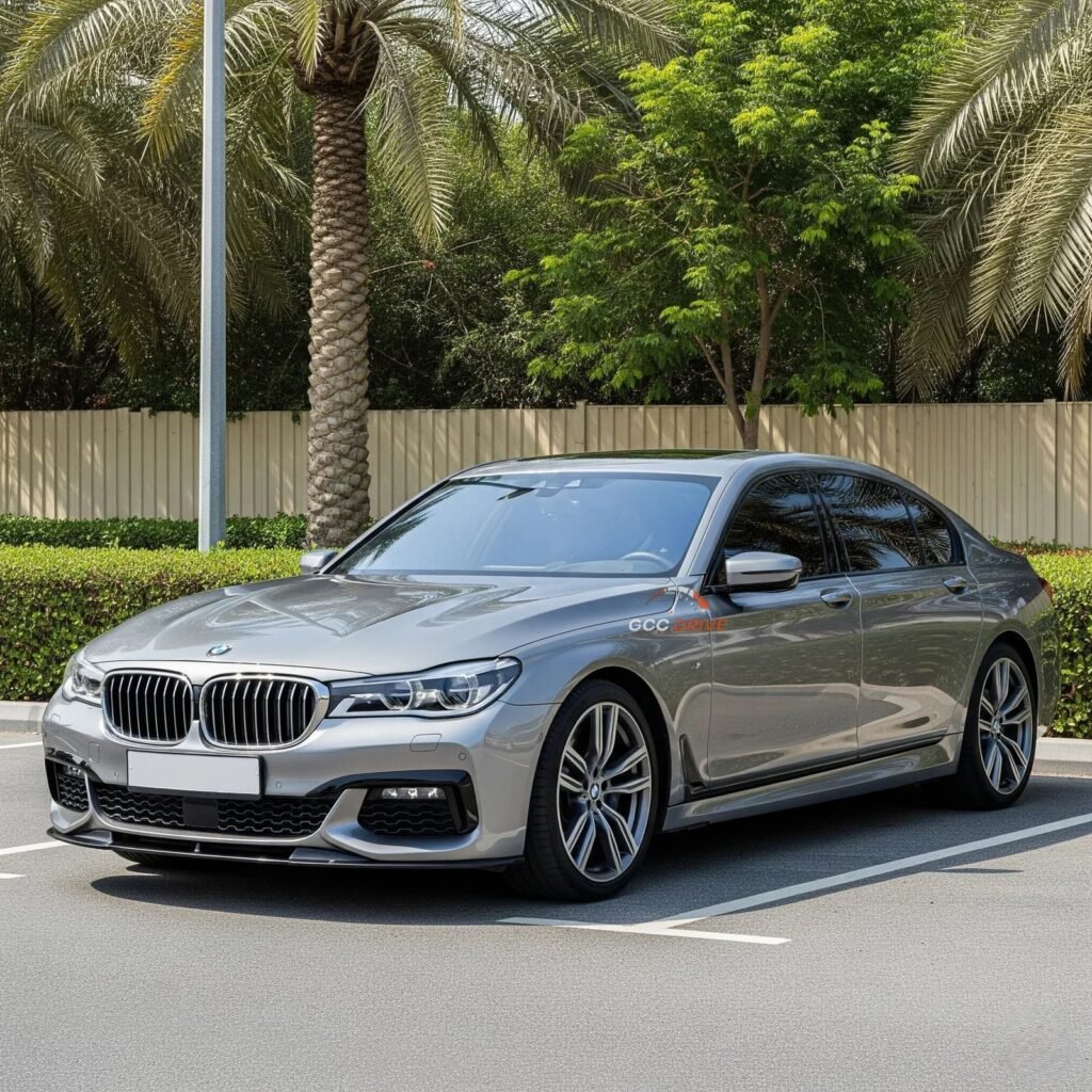 BMW 740i M Kit car parked in mansion