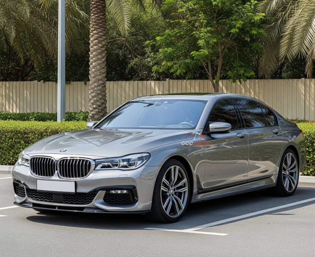 BMW 740i M Kit car parked in mansion