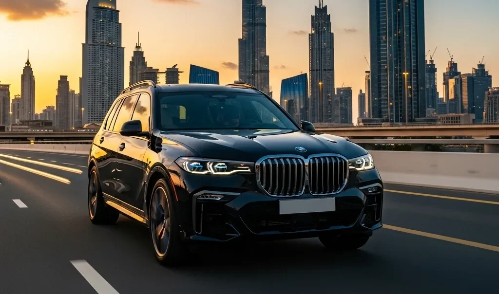 Bmw x7 car on ride