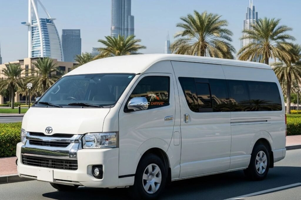 toyota h300 van stand at dubai city road
