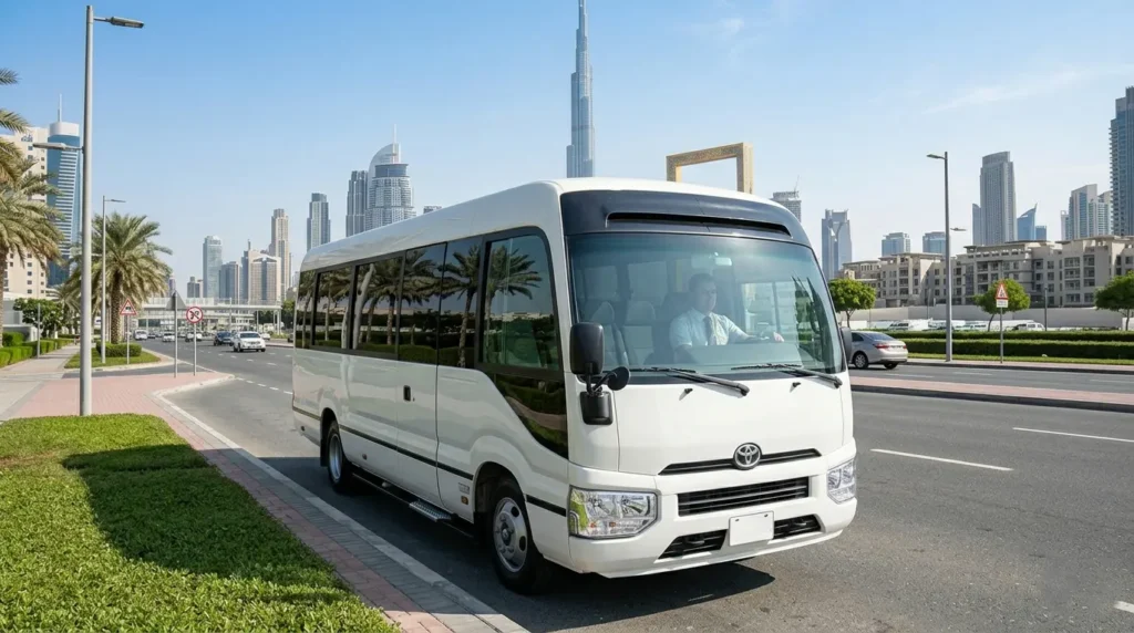Hire 22 Seater Toyota Coaster in Dubai