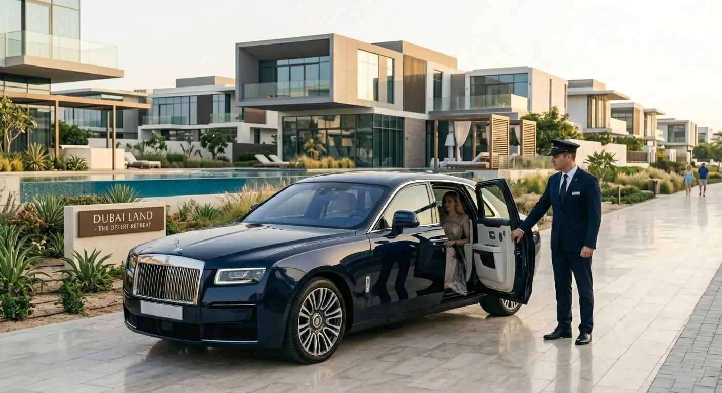 Douba Auto Rent a Car with Driver in Dubai Land | 24/7 Luxury Chauffeur
