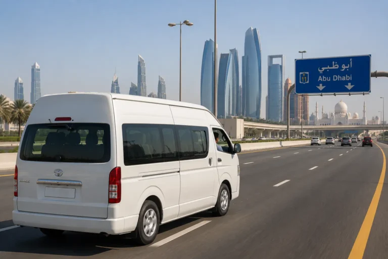 Van Rental with Driver From Dubai to Abu Dhabi