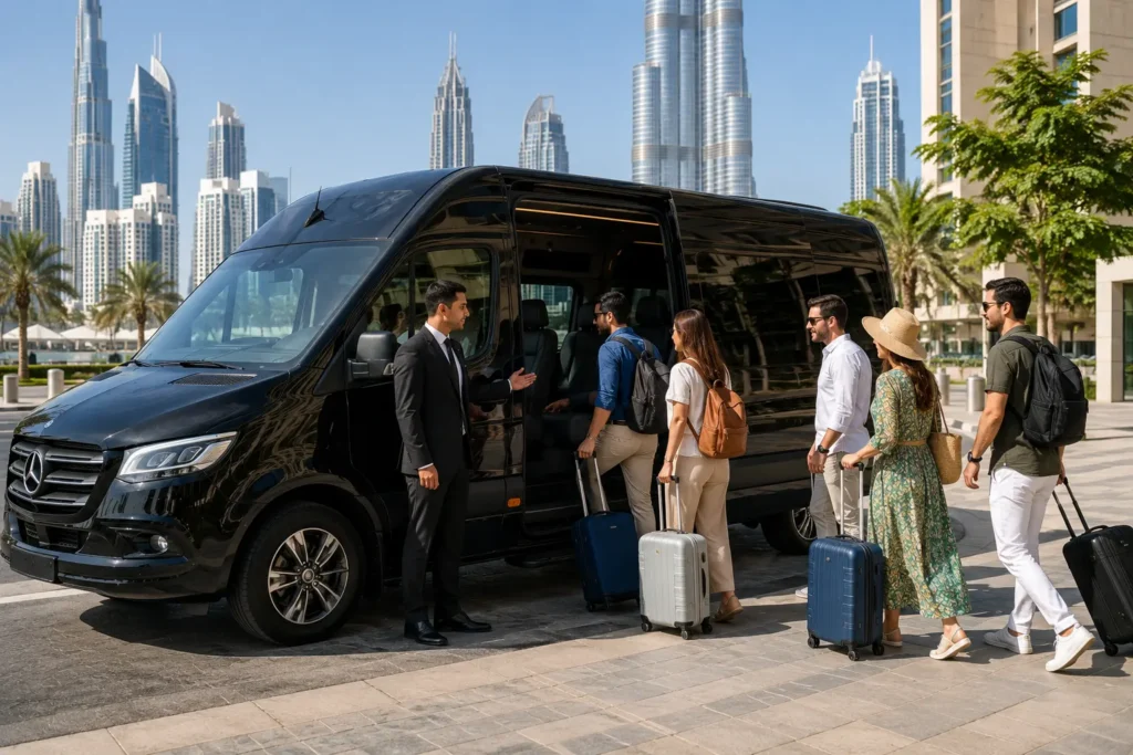 Van Rental with Driver in Dubai For Group Travel