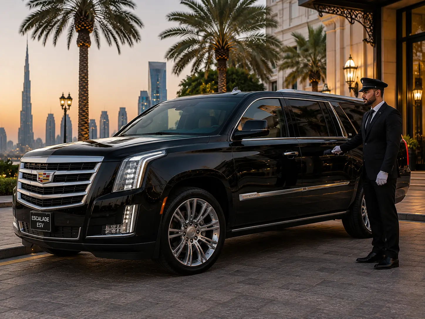 Cadillac Escalade ESV with driver