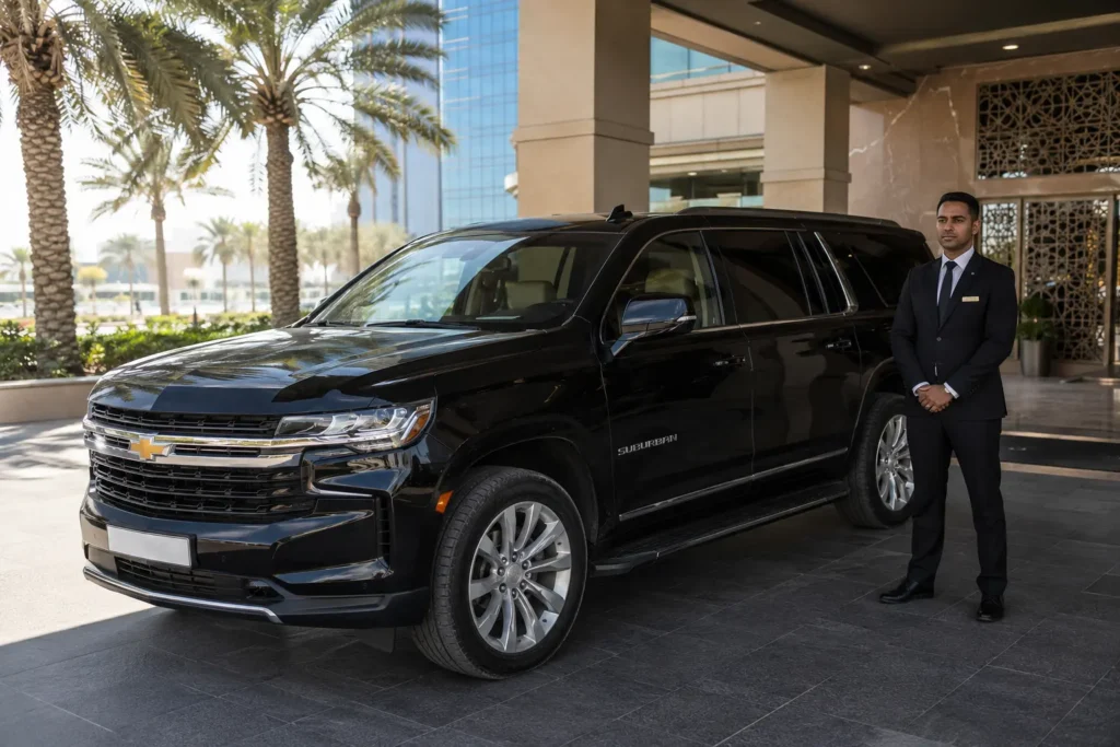 Chevrolet Suburban with driver